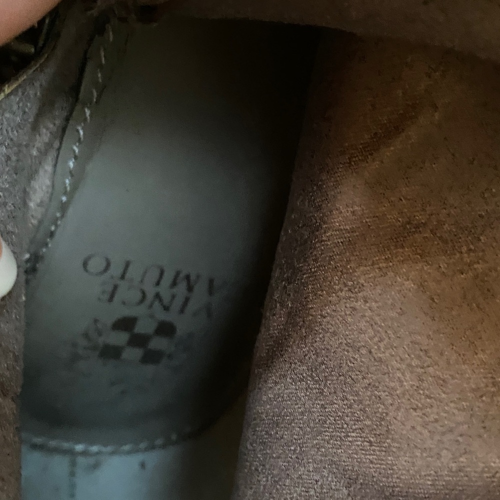 Vince Camuto Distressed Brown Leather Boots - Picture 7 of 9